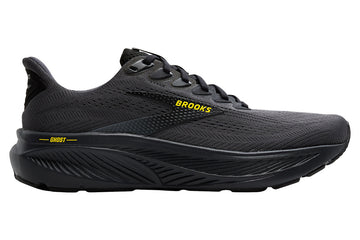 Brooks Ghost 17 2E Ebony/Black/Yellow Mens #color_black-multi